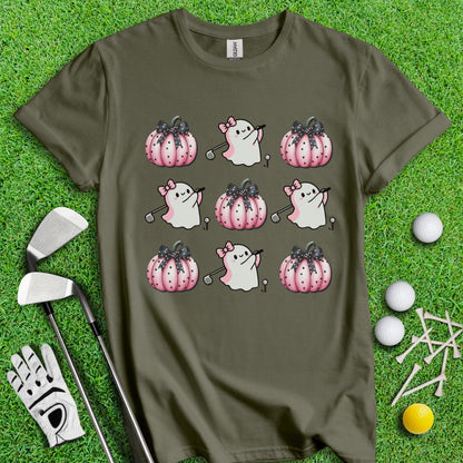 Pink Coquette Golfing Ghost T-Shirt - TeeHee Golf Gear