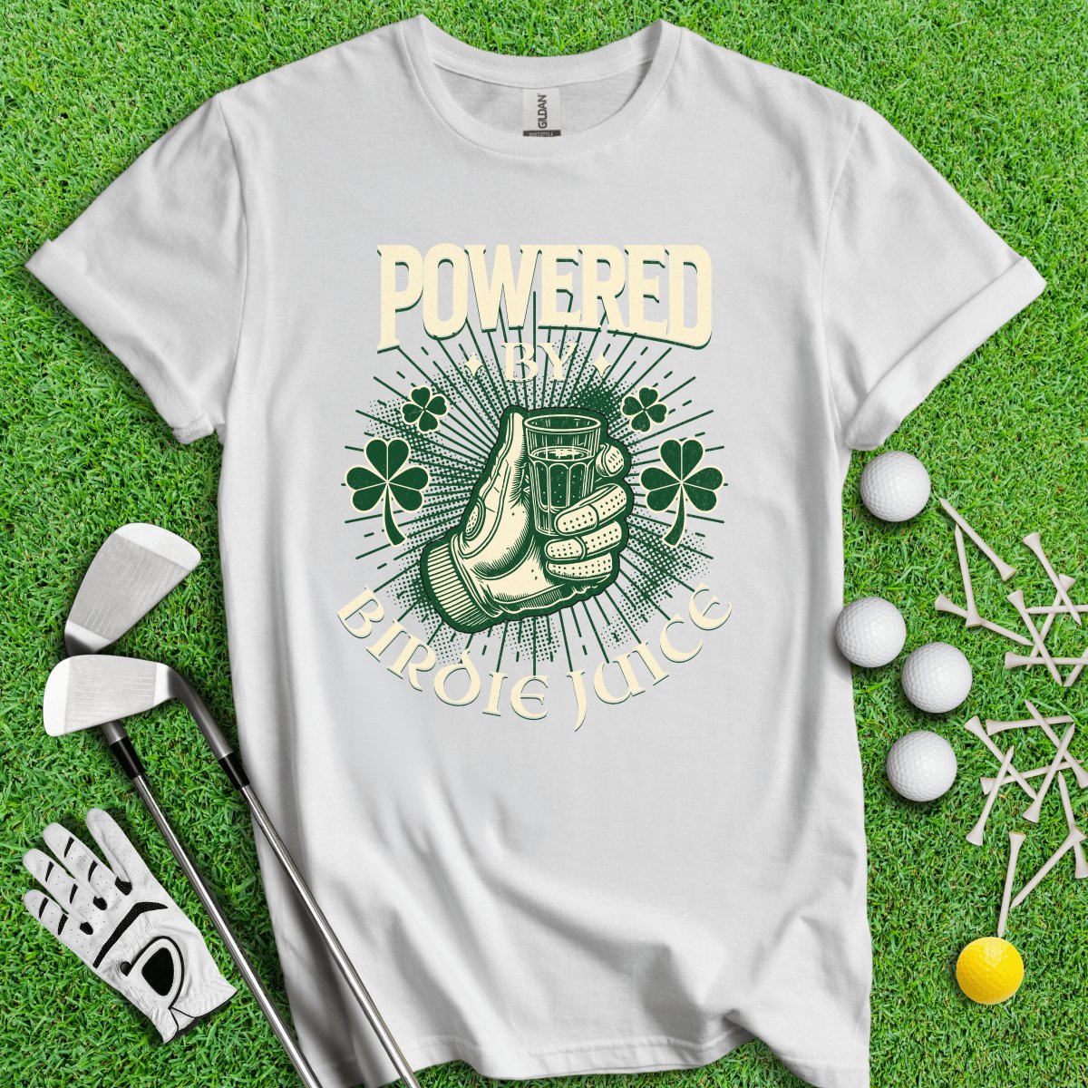 Powered By Birdie Juice T - Shirt - TeeHee Golf Gear