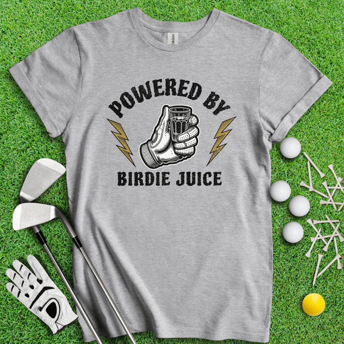 Powered By Birdie Juice T - Shirt - TeeHee Golf Gear