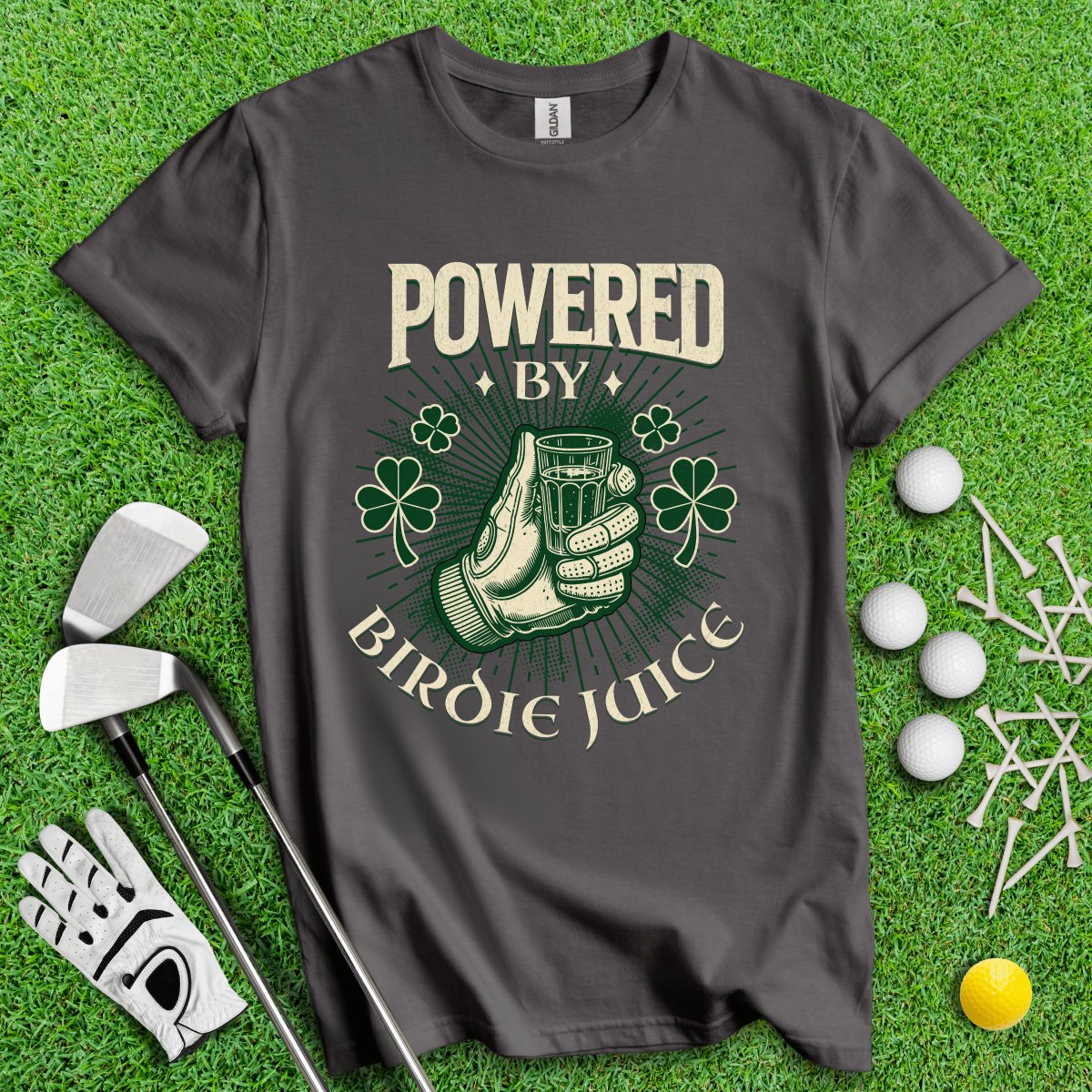 Powered By Birdie Juice T - Shirt - TeeHee Golf Gear