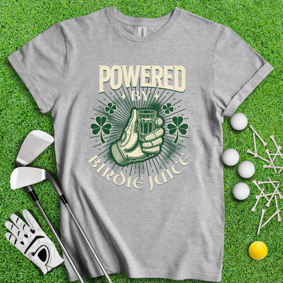 Powered By Birdie Juice T - Shirt - TeeHee Golf Gear