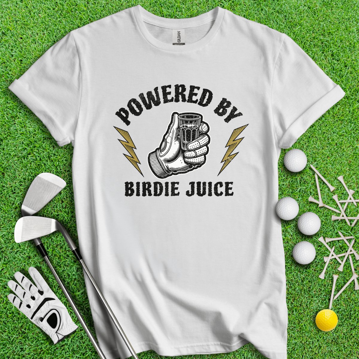 Powered By Birdie Juice T - Shirt - TeeHee Golf Gear