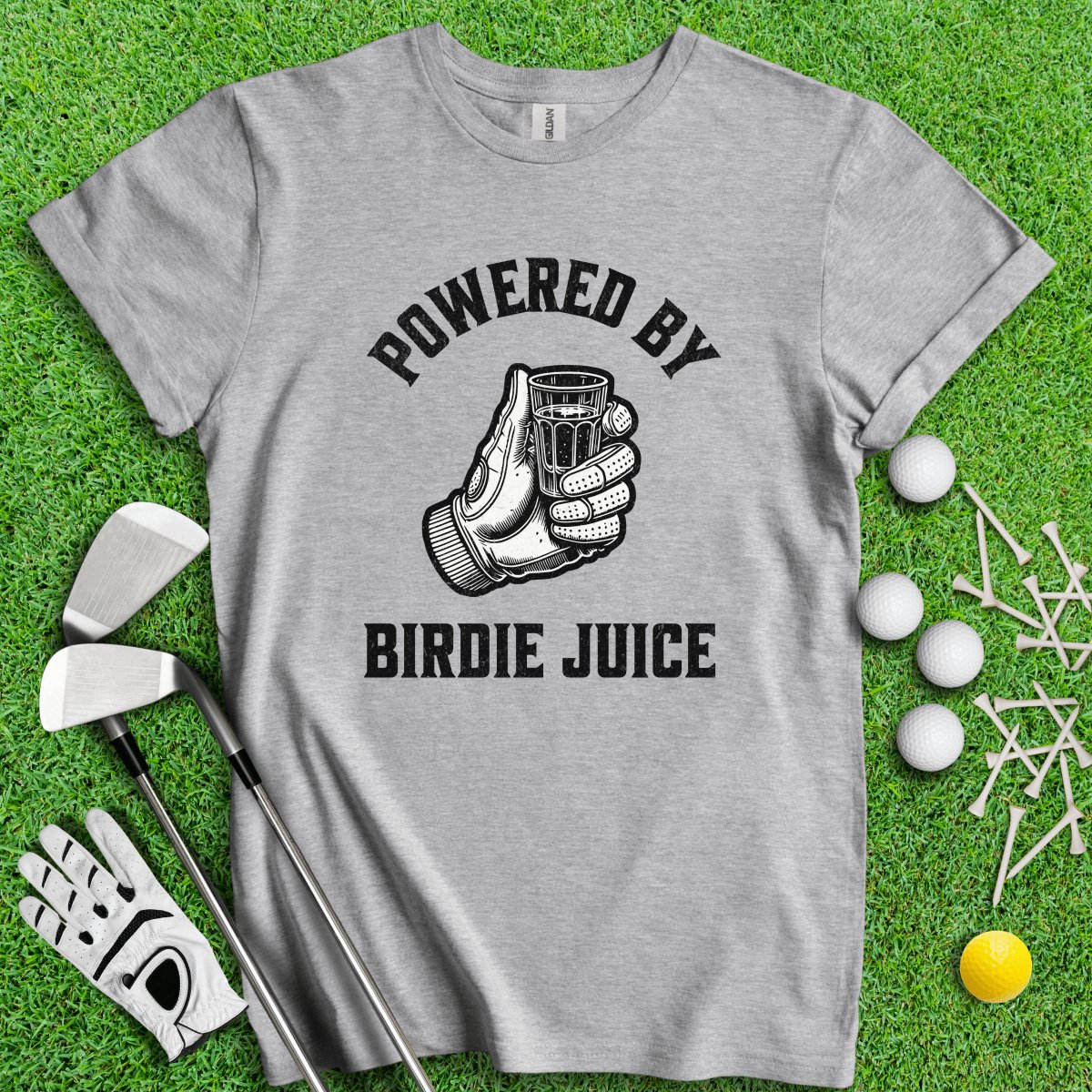 Powered By Birdie Juice T - Shirt - TeeHee Golf Gear