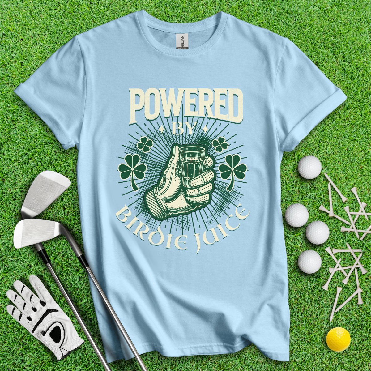 Powered By Birdie Juice T - Shirt - TeeHee Golf Gear