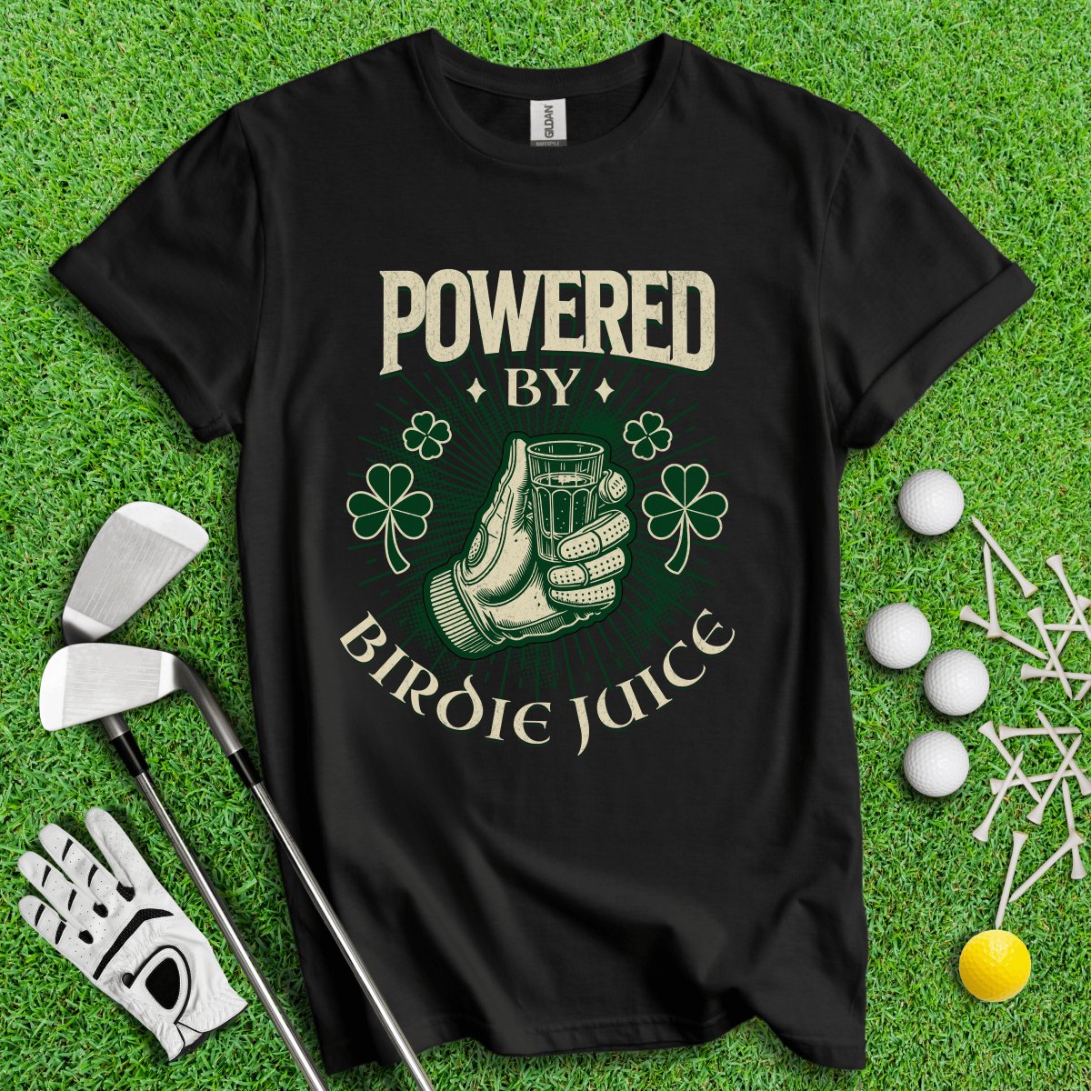 Powered By Birdie Juice T - Shirt - TeeHee Golf Gear