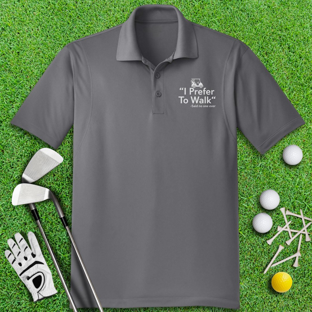 Prefer to Walk Polo Shirt - TeeHee Golf Gear