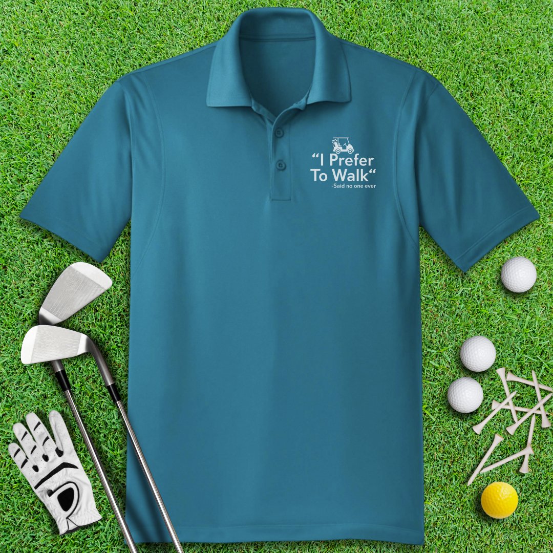 Prefer to Walk Polo Shirt - TeeHee Golf Gear