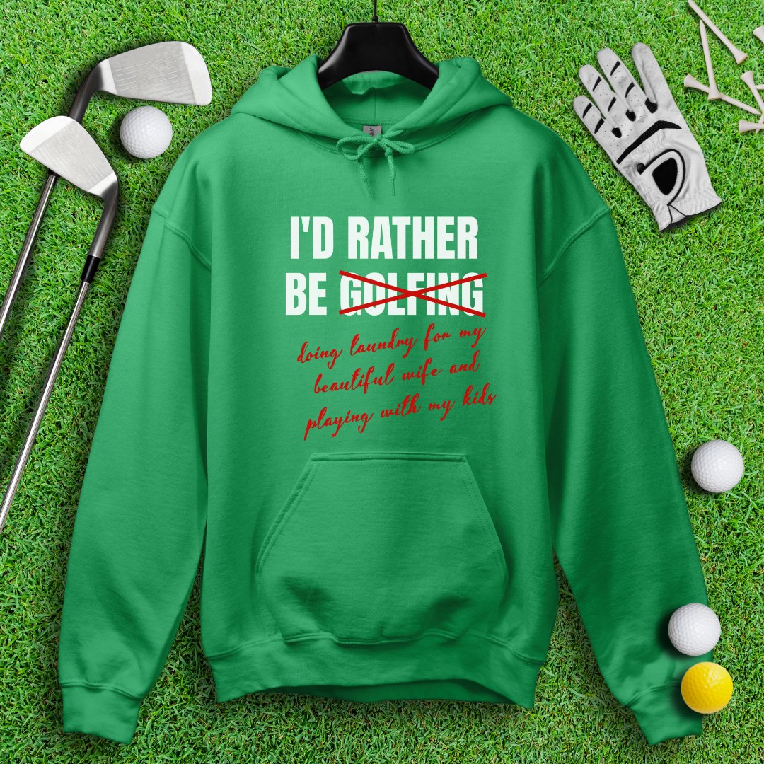Rather Be Golfing I Mean Laundry Hoodie - TeeHee Golf Gear