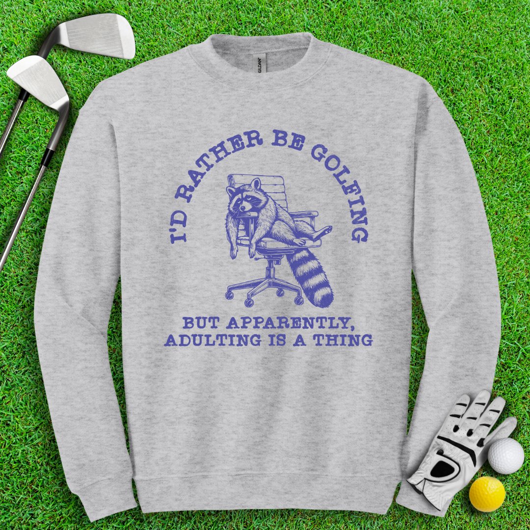 Rather Be Golfing Raccoon Crewneck - TeeHee Golf Gear