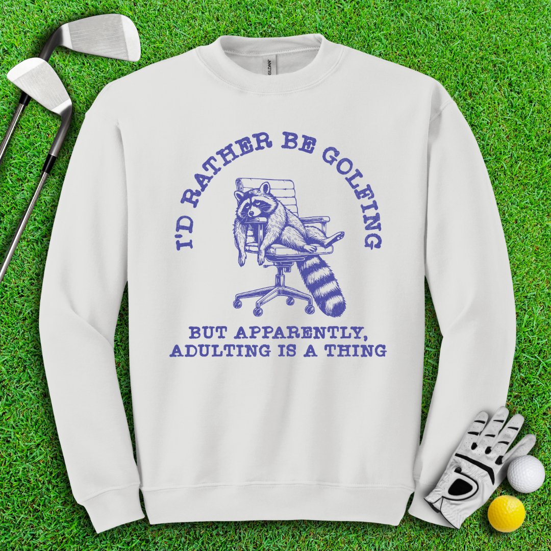 Rather Be Golfing Raccoon Crewneck - TeeHee Golf Gear