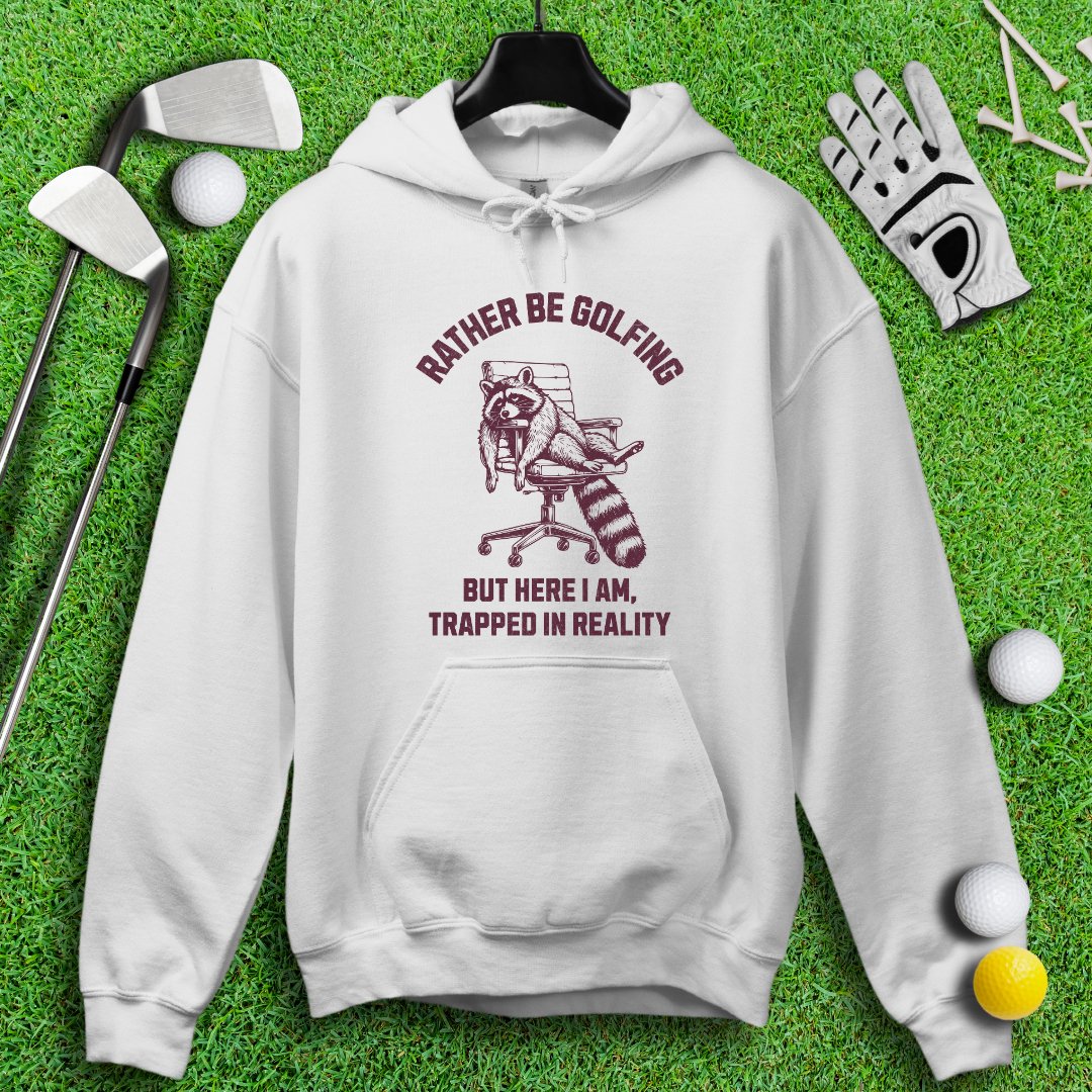 Rather Be Golfing Raccoon Hoodie - TeeHee Golf Gear