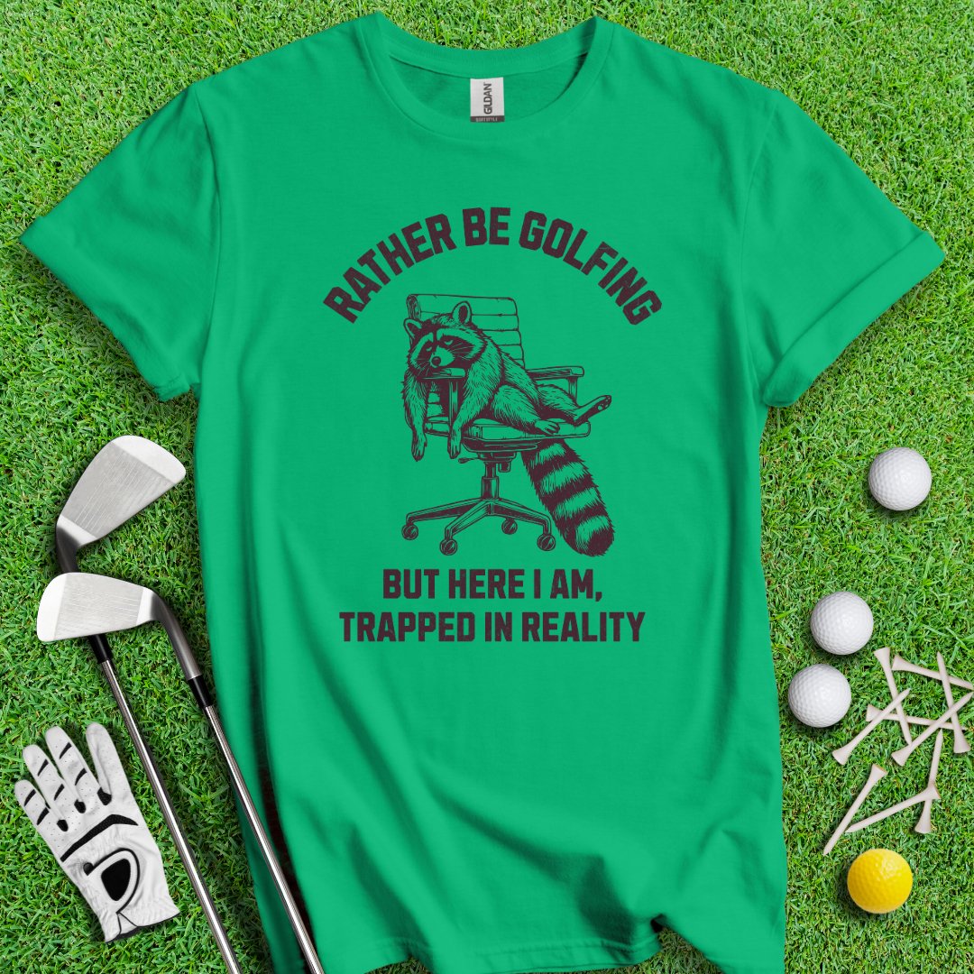 Rather Be Golfing Raccoon T-Shirt - TeeHee Golf Gear