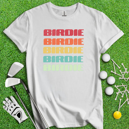 Retro Font Birdie Golf T - Shirt - TeeHee Golf Gear