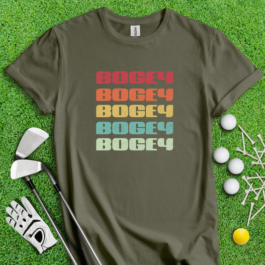 Retro Font Bogey Golf T - Shirt - TeeHee Golf Gear