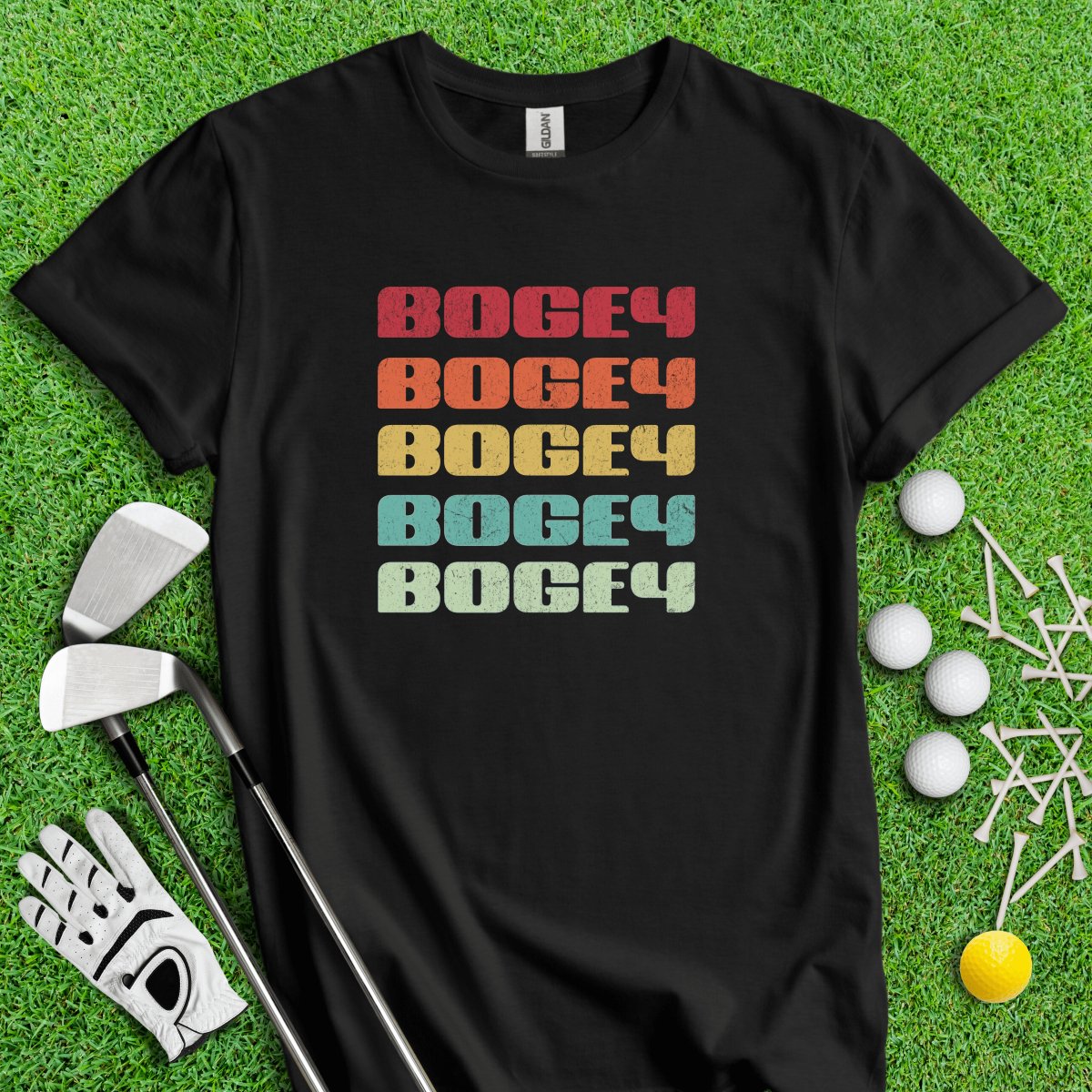 Retro Font Bogey Golf T - Shirt - TeeHee Golf Gear