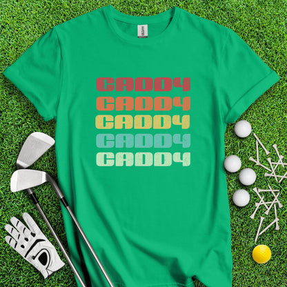 Retro Font Caddy Golf T - Shirt - TeeHee Golf Gear