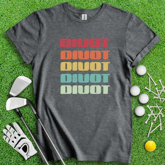 Retro Font Divot Golf T - Shirt - TeeHee Golf Gear