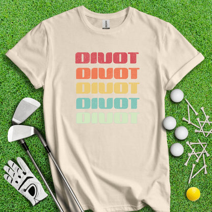 Retro Font Divot Golf T - Shirt - TeeHee Golf Gear