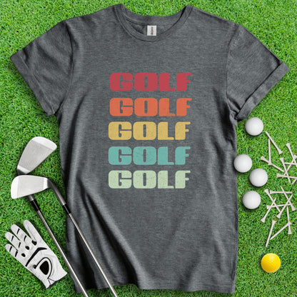 Retro Font Golf T - Shirt - TeeHee Golf Gear