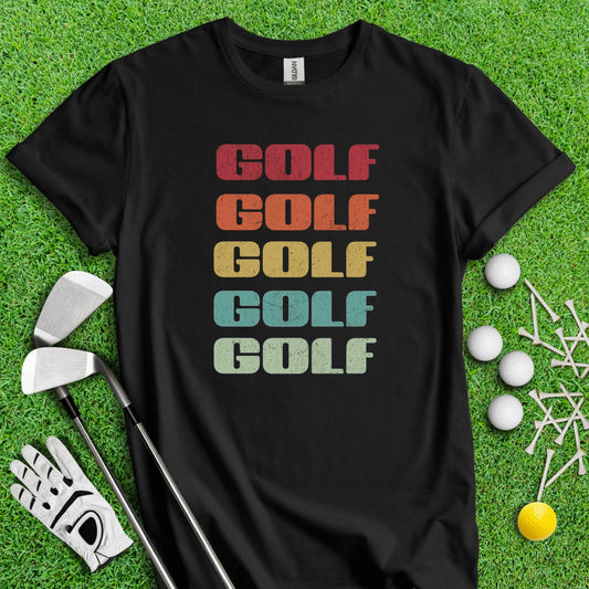 Retro Font Golf T - Shirt - TeeHee Golf Gear