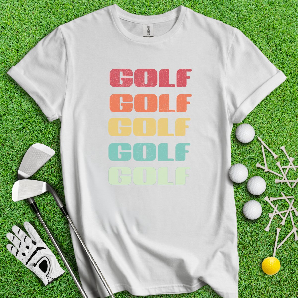 Retro Font Golf T - Shirt - TeeHee Golf Gear