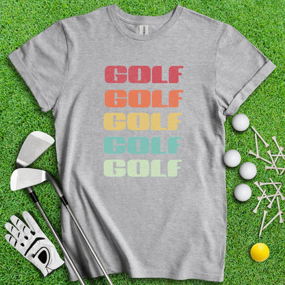 Retro Font Golf T - Shirt - TeeHee Golf Gear