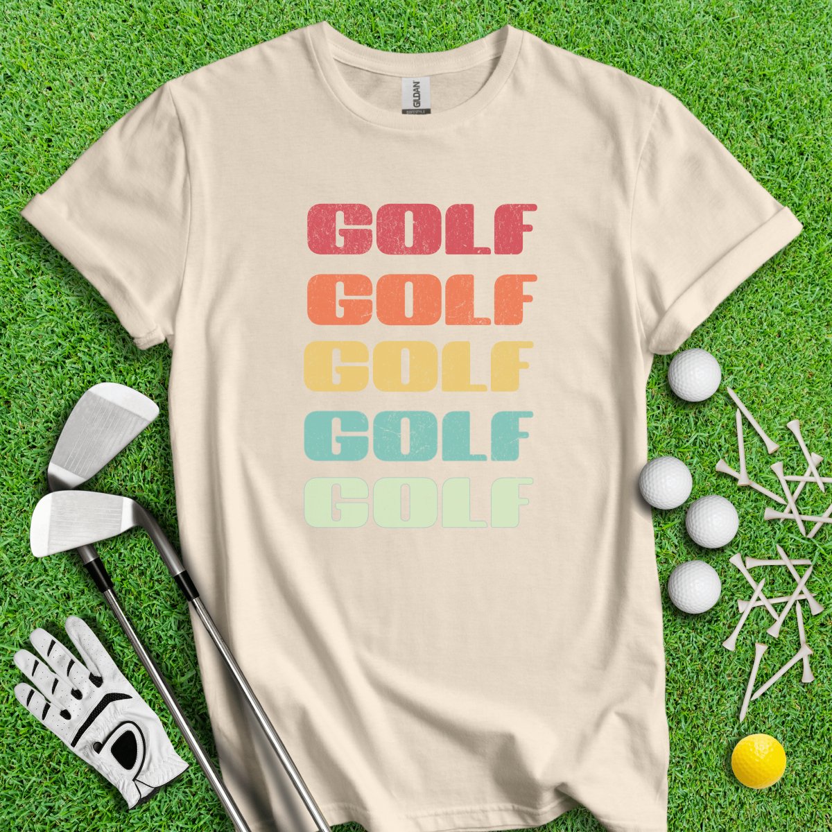 Retro Font Golf T - Shirt - TeeHee Golf Gear