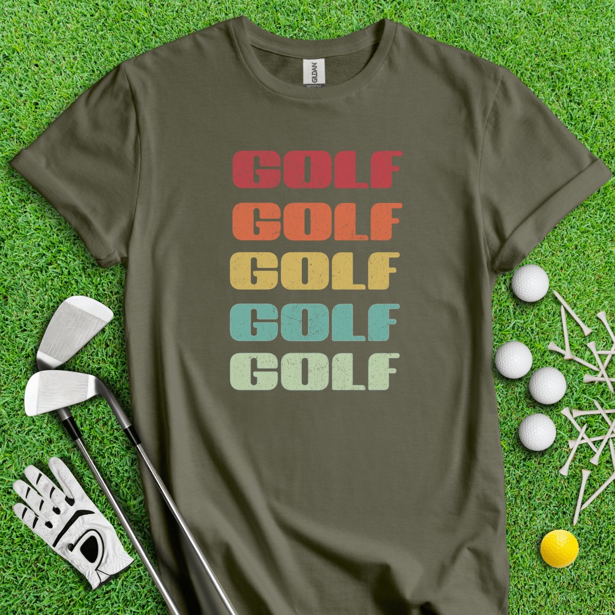 Retro Font Golf T - Shirt - TeeHee Golf Gear