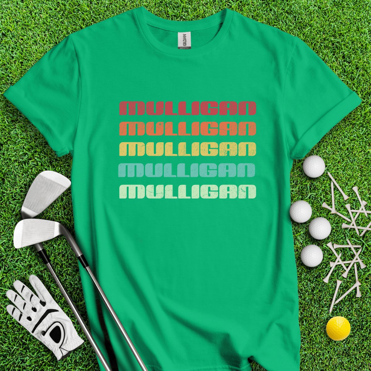 Retro Font Mulligan Golf T - Shirt - TeeHee Golf Gear