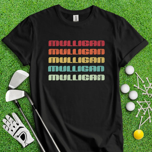 Retro Font Mulligan Golf T - Shirt - TeeHee Golf Gear