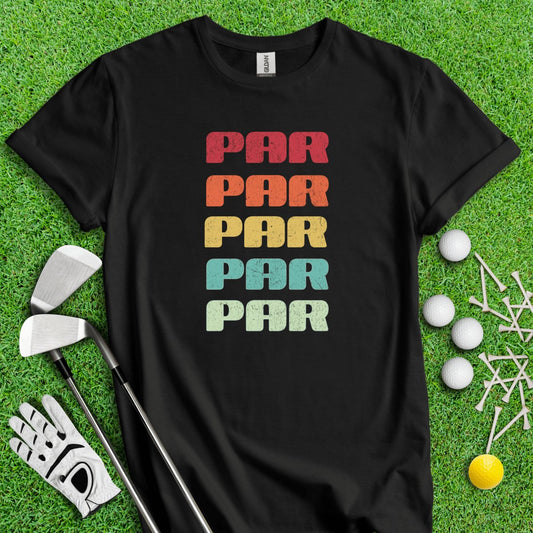 Retro Font Par Golf T - Shirt - TeeHee Golf Gear