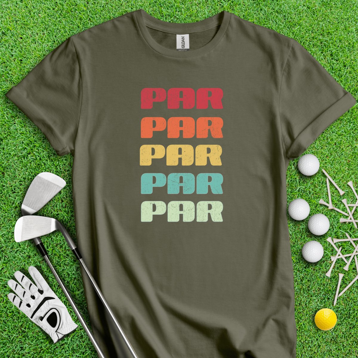 Retro Font Par Golf T - Shirt - TeeHee Golf Gear