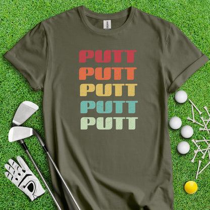 Retro Font Putt Golf T - Shirt - TeeHee Golf Gear