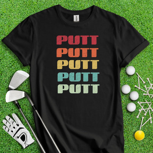 Retro Font Putt Golf T - Shirt - TeeHee Golf Gear