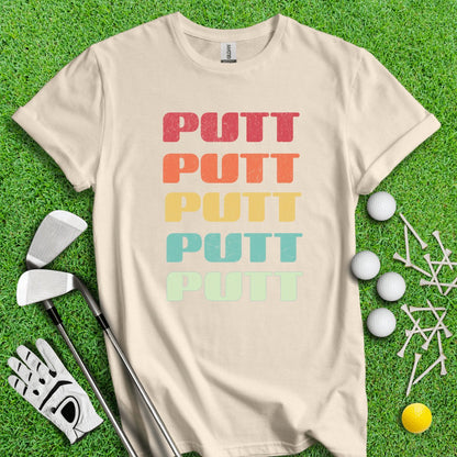 Retro Font Putt Golf T - Shirt - TeeHee Golf Gear
