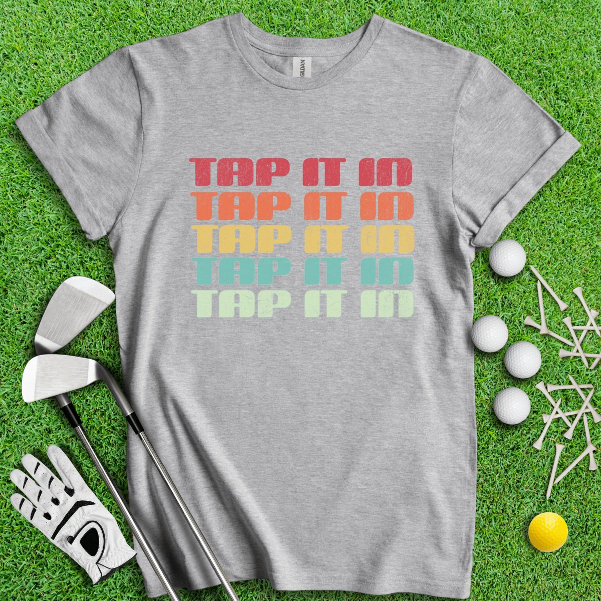 Retro Font Tap It In Golf T - Shirt - TeeHee Golf Gear