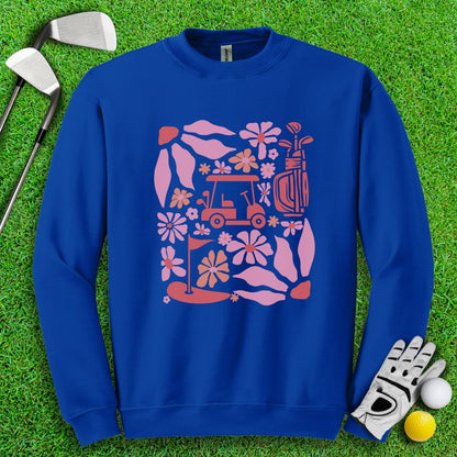 Retro Pink Boho Golf Crewneck - TeeHee Golf Gear