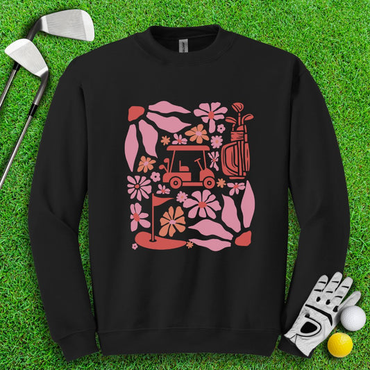 Retro Pink Boho Golf Crewneck - TeeHee Golf Gear