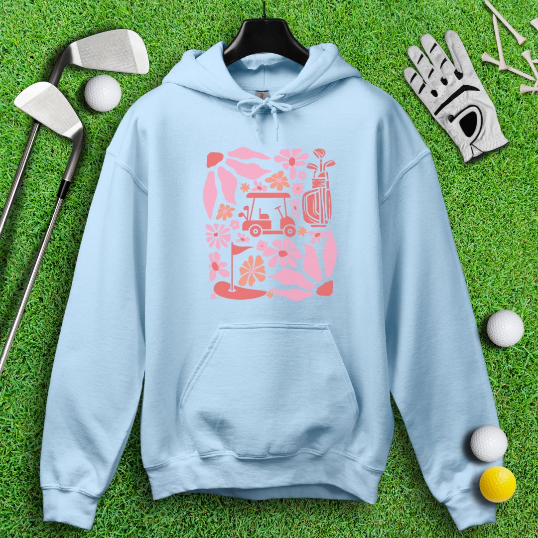 Retro Pink Boho Golf Hoodie - TeeHee Golf Gear