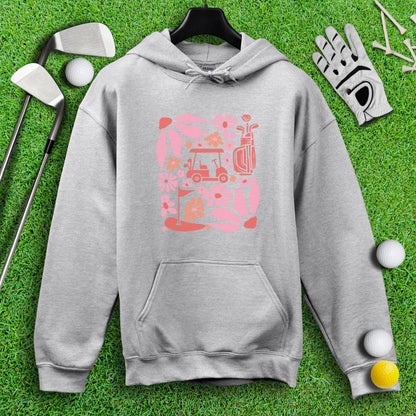 Retro Pink Boho Golf Hoodie - TeeHee Golf Gear