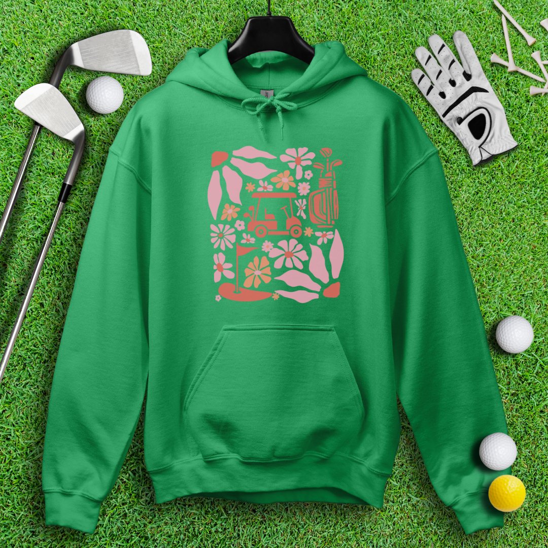 Retro Pink Boho Golf Hoodie - TeeHee Golf Gear