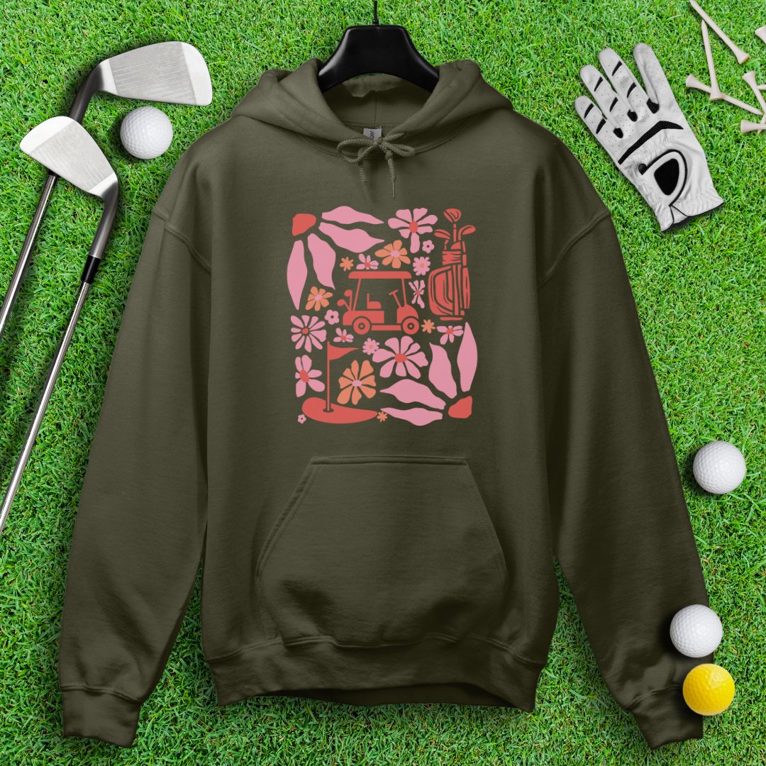 Retro Pink Boho Golf Hoodie - TeeHee Golf Gear