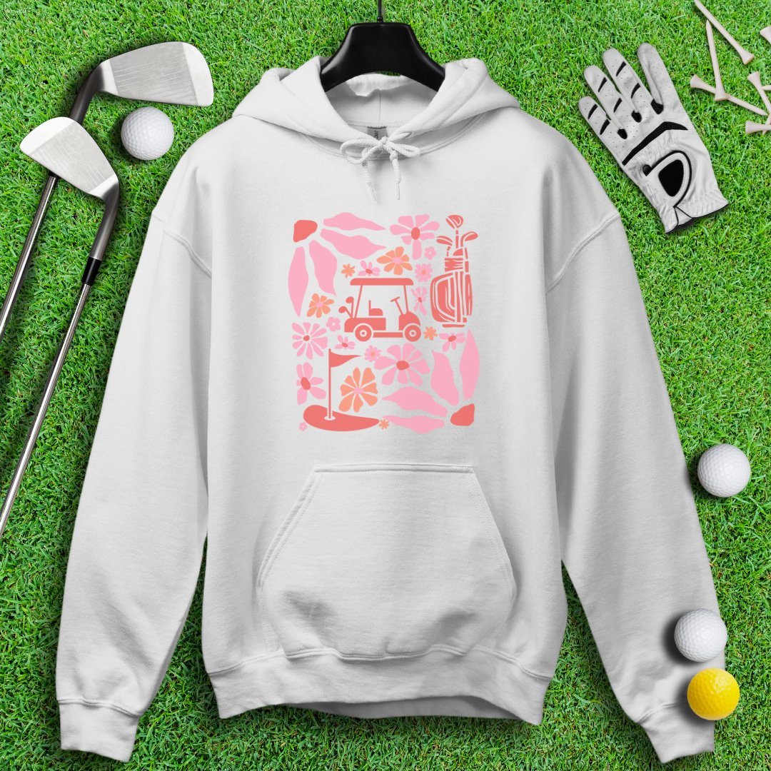 Retro Pink Boho Golf Hoodie - TeeHee Golf Gear