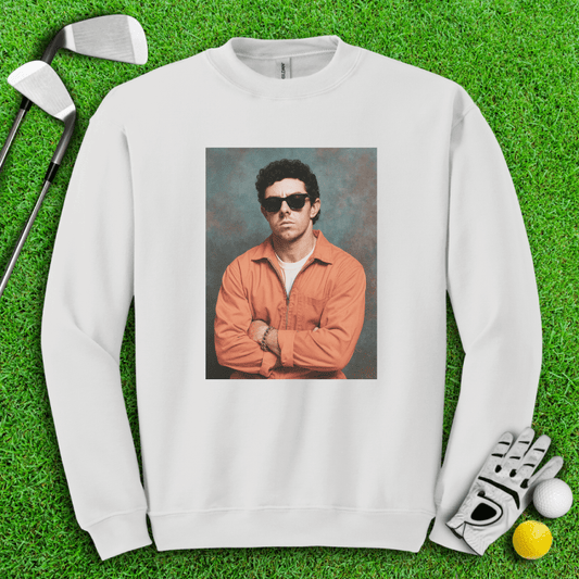 Rory McIlroy Retro Mugshot Crewneck - TeeHee Golf Gear