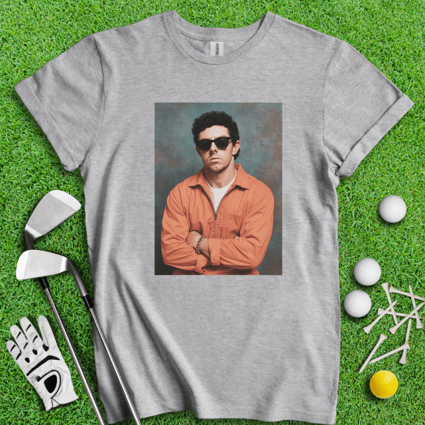 Rory McIlroy Retro Mugshot T-Shirt - TeeHee Golf Gear