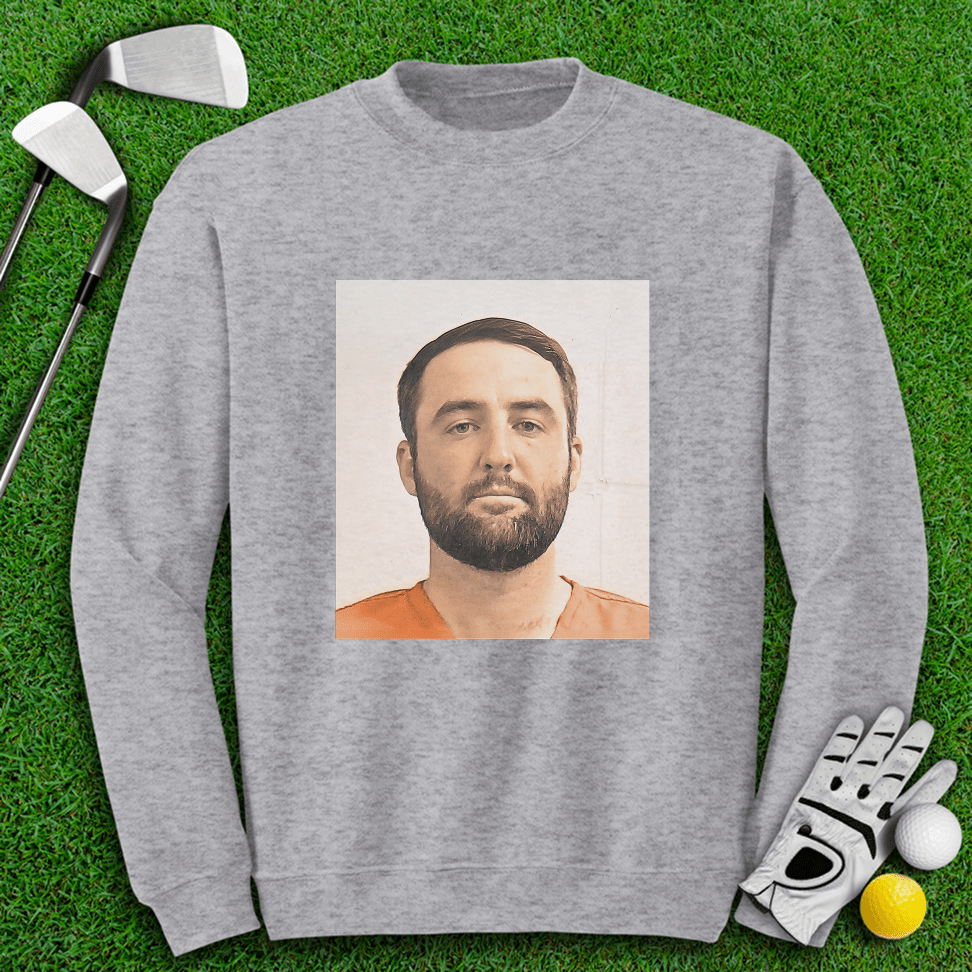 Scottie Scheffler Mugshot Crewneck - TeeHee Golf Gear