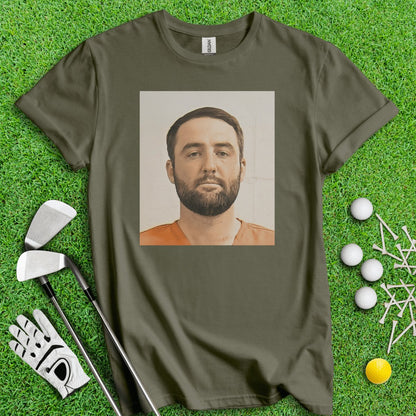 Scottie Scheffler Mugshot T - Shirt - TeeHee Golf Gear