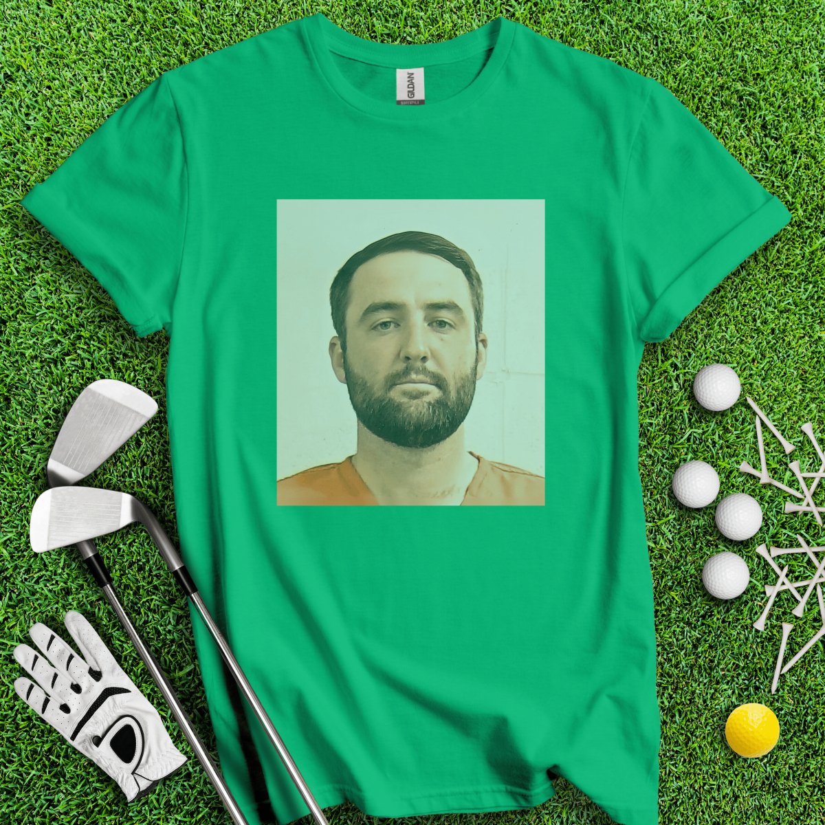 Scottie Scheffler Mugshot T - Shirt - TeeHee Golf Gear