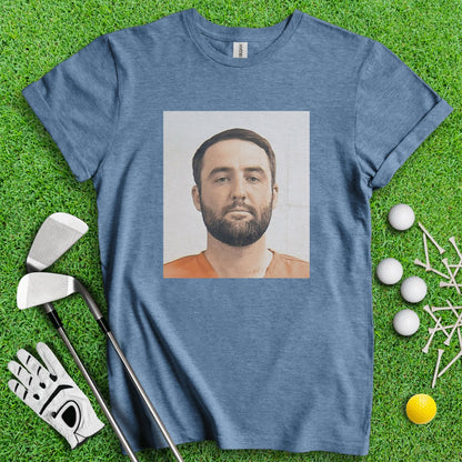 Scottie Scheffler Mugshot T - Shirt - TeeHee Golf Gear