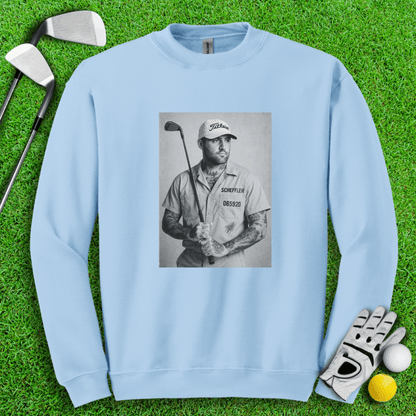 Scottie Scheffler Retro Mugshot Crewneck - TeeHee Golf Gear